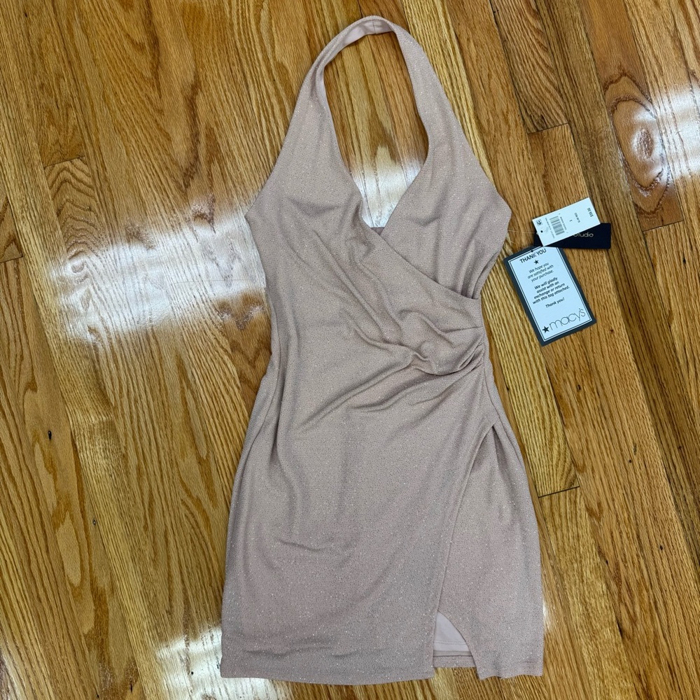 NWT City Studio Shimmering Blush Pink Mini Dress
